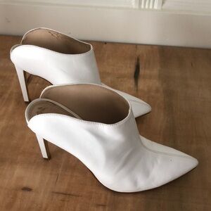 White Guess mules. Super comfortable